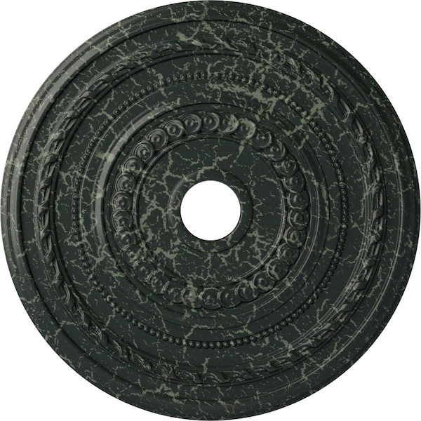Ekena Millwork Cole Medallion (Canopies up to 9 1/8"), 25 3/8"OD x 3 3/8"ID x 1 3/8"P, Painted Turtle Crackle CM25COPTC - main